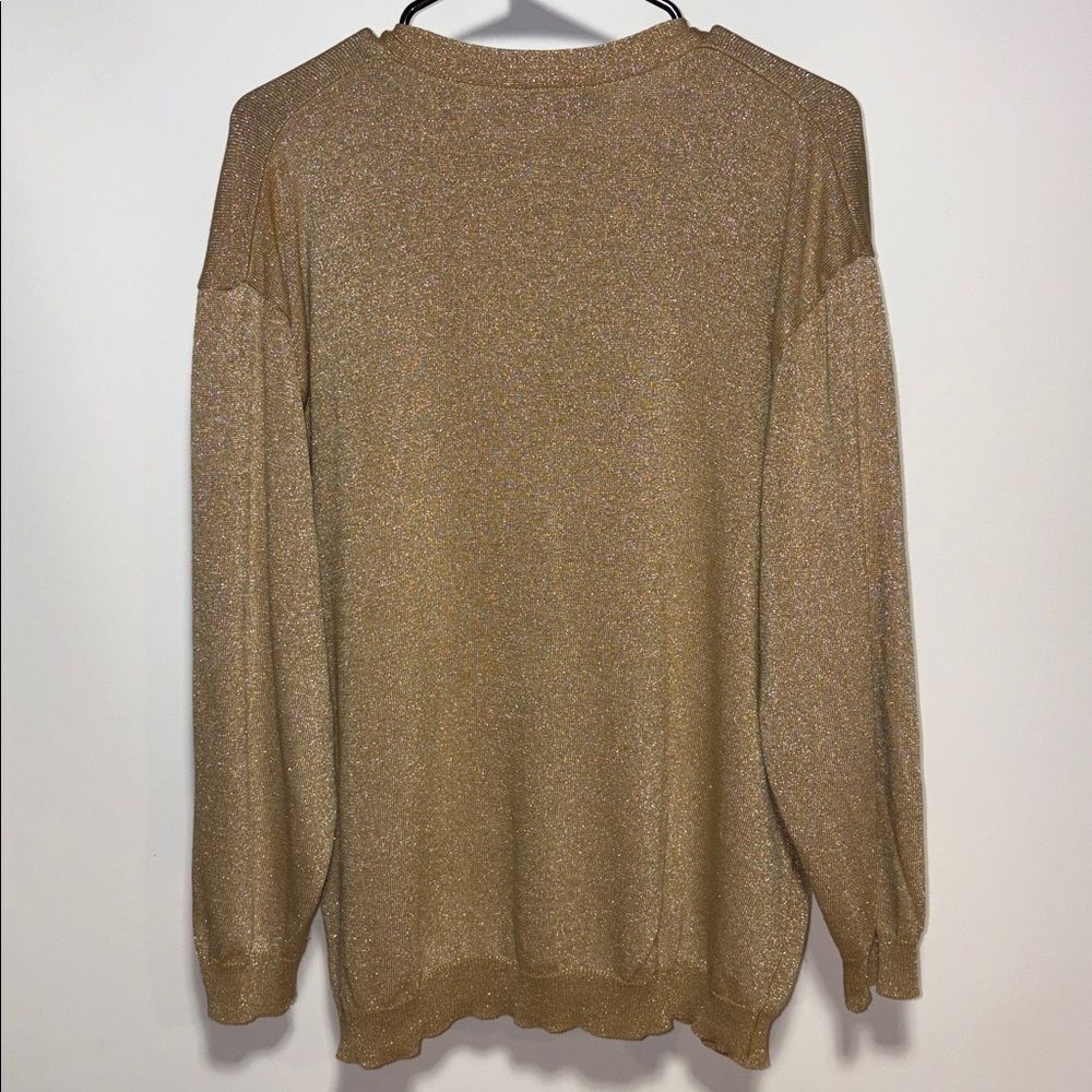 Gold Button-Up Cardigan sweater - Picture 6 of 8